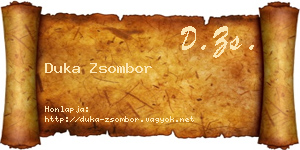 Duka Zsombor névjegykártya