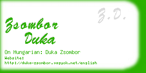 zsombor duka business card